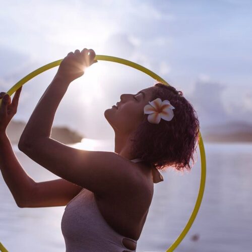 Alternative view of UV Yellow Polypro Hoop