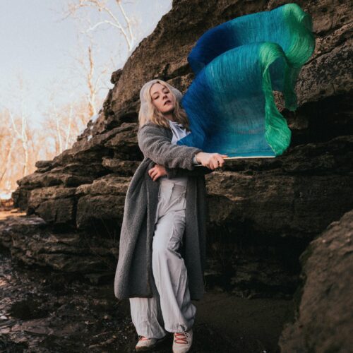 Alternative view of Oasis Silk Veil Fans