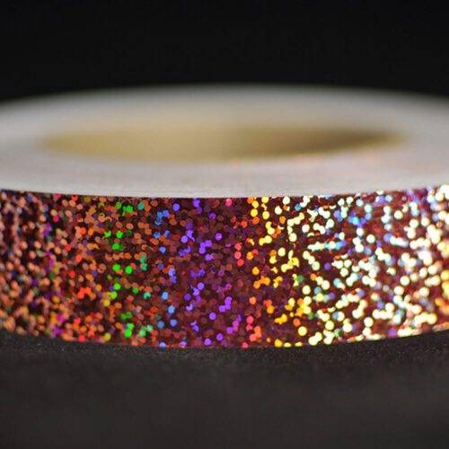 Coral Pink Sequins Metallic Hoop Tape