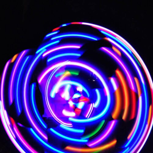 Alternative view of glitch LED Hoop