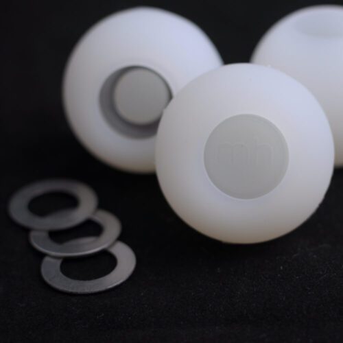 Alternative view of LED Levi Wand Silicone Contact Caps Pair