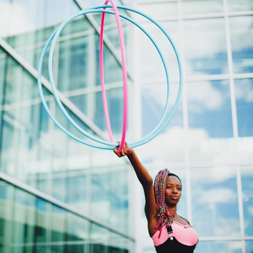 Alternative view of Metallic Sky Polypro Hoop