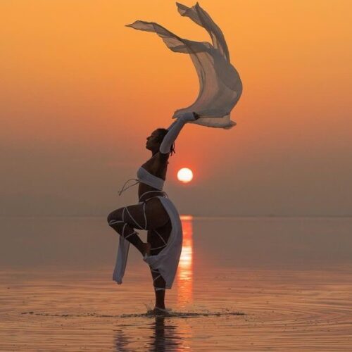 Alternative view of Moonflower Silk Veil Fans