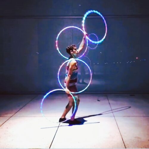 Alternative view of PixelHoop Juggling Triples