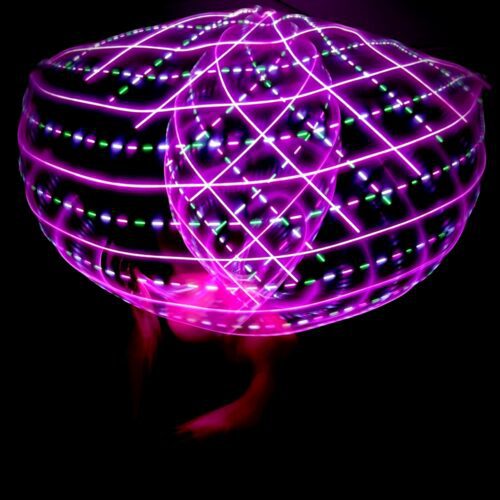 Alternative view of watermelon LED Hoop